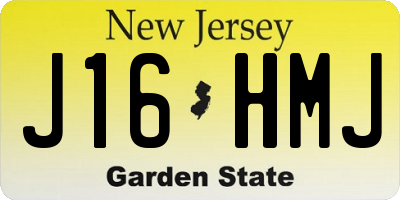 NJ license plate J16HMJ