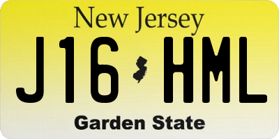 NJ license plate J16HML
