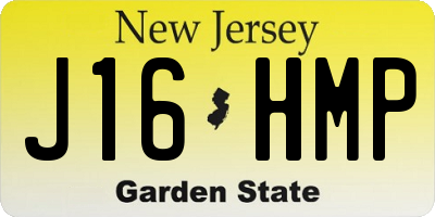NJ license plate J16HMP
