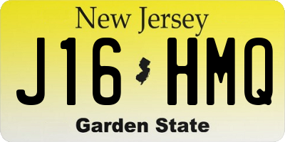 NJ license plate J16HMQ