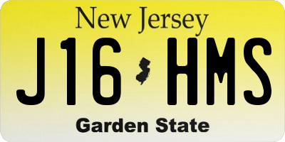 NJ license plate J16HMS