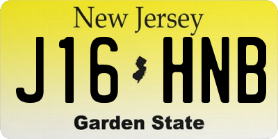 NJ license plate J16HNB