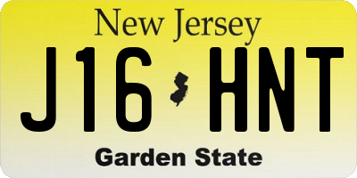 NJ license plate J16HNT