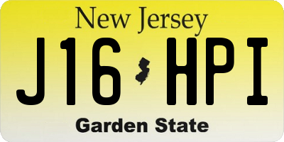 NJ license plate J16HPI