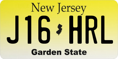 NJ license plate J16HRL