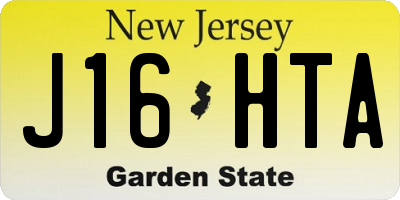 NJ license plate J16HTA