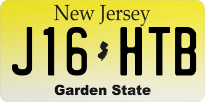 NJ license plate J16HTB
