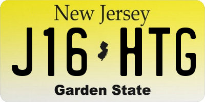 NJ license plate J16HTG
