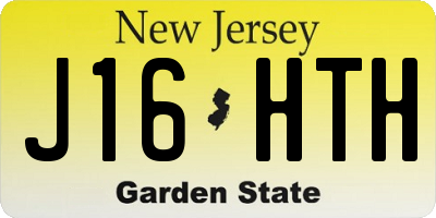 NJ license plate J16HTH