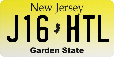 NJ license plate J16HTL