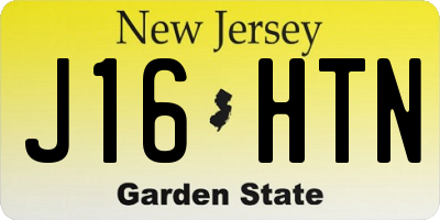 NJ license plate J16HTN