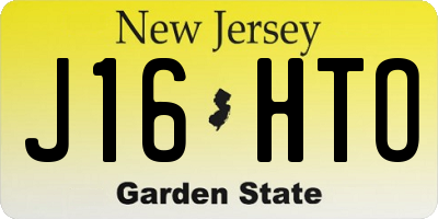 NJ license plate J16HTO