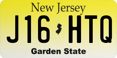 NJ license plate J16HTQ