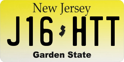 NJ license plate J16HTT