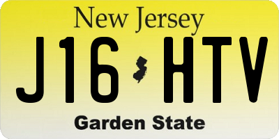 NJ license plate J16HTV