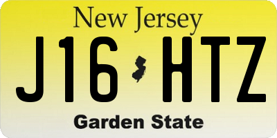 NJ license plate J16HTZ