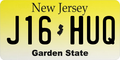 NJ license plate J16HUQ