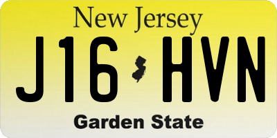 NJ license plate J16HVN