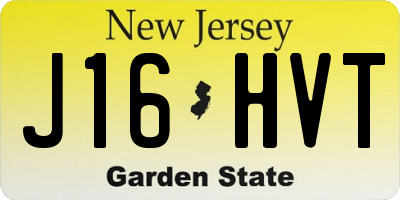 NJ license plate J16HVT