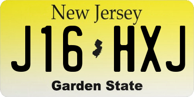 NJ license plate J16HXJ