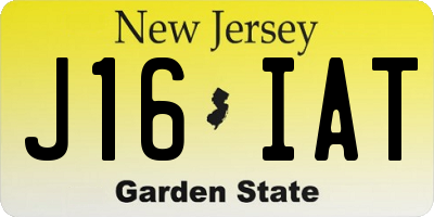 NJ license plate J16IAT