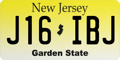 NJ license plate J16IBJ