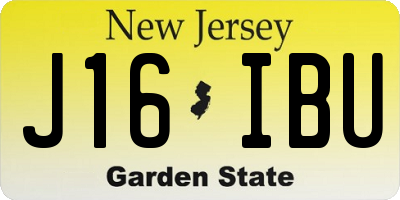 NJ license plate J16IBU