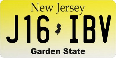 NJ license plate J16IBV