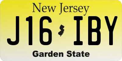 NJ license plate J16IBY