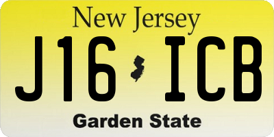 NJ license plate J16ICB