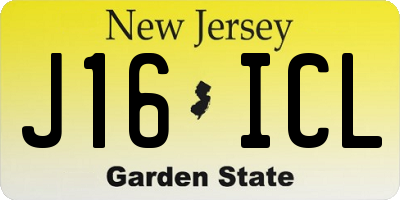 NJ license plate J16ICL
