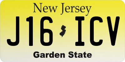 NJ license plate J16ICV