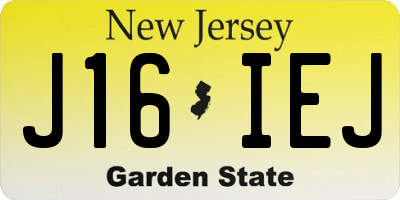 NJ license plate J16IEJ