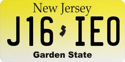 NJ license plate J16IEO