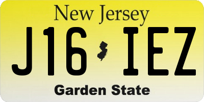 NJ license plate J16IEZ