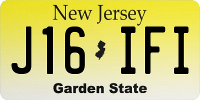 NJ license plate J16IFI