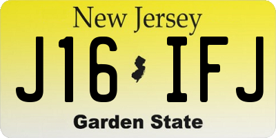 NJ license plate J16IFJ