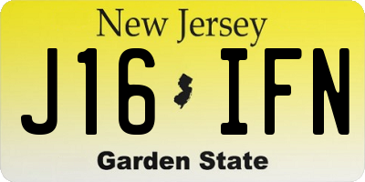 NJ license plate J16IFN