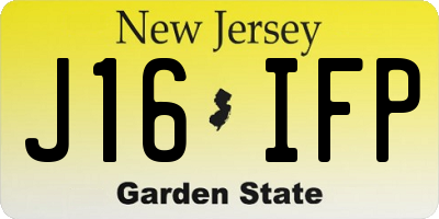NJ license plate J16IFP