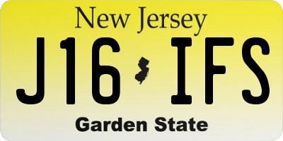 NJ license plate J16IFS