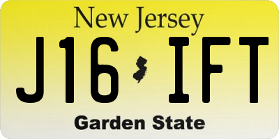 NJ license plate J16IFT