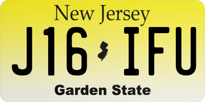 NJ license plate J16IFU