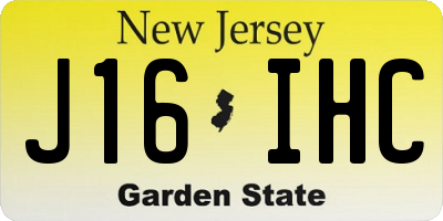 NJ license plate J16IHC