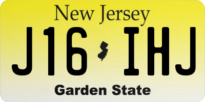 NJ license plate J16IHJ