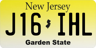 NJ license plate J16IHL