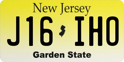NJ license plate J16IHO