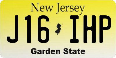 NJ license plate J16IHP