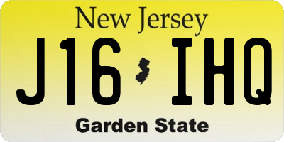 NJ license plate J16IHQ