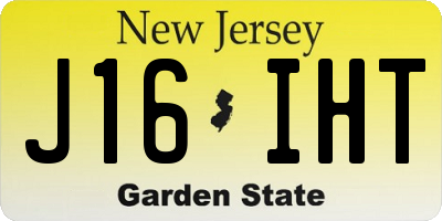 NJ license plate J16IHT