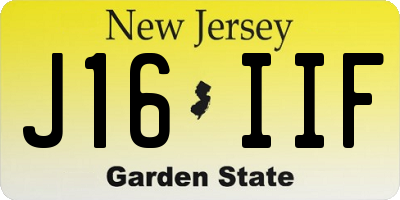 NJ license plate J16IIF